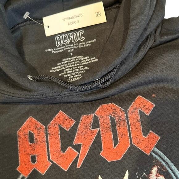 MSRP $59 NWT Unisex AC/DC Highway To Hell Hooded Sweatshirt Size S QUICK SHIP - Picture 5 of 5